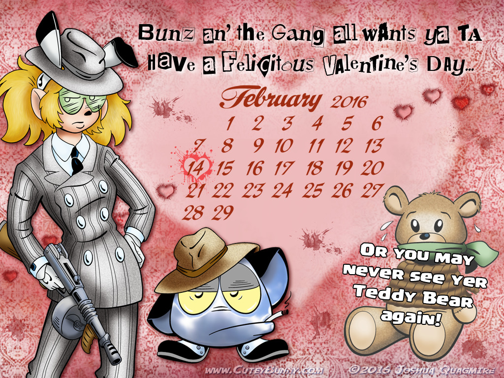 Valentine Bunz Calendar Pix