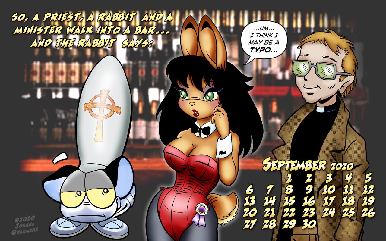 Rabbit Joke calendar pix